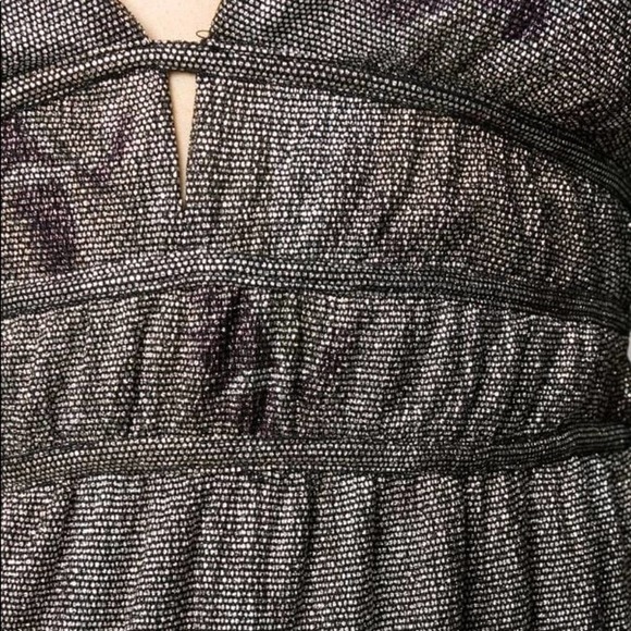 BA&SH metallic silver floral Lili Noir maxi dress - Picture 10 of 14